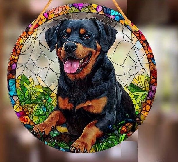 Raamhanger rottweiler ( kleurrijk ), Tuin en Terras, Verzenden, Nieuw