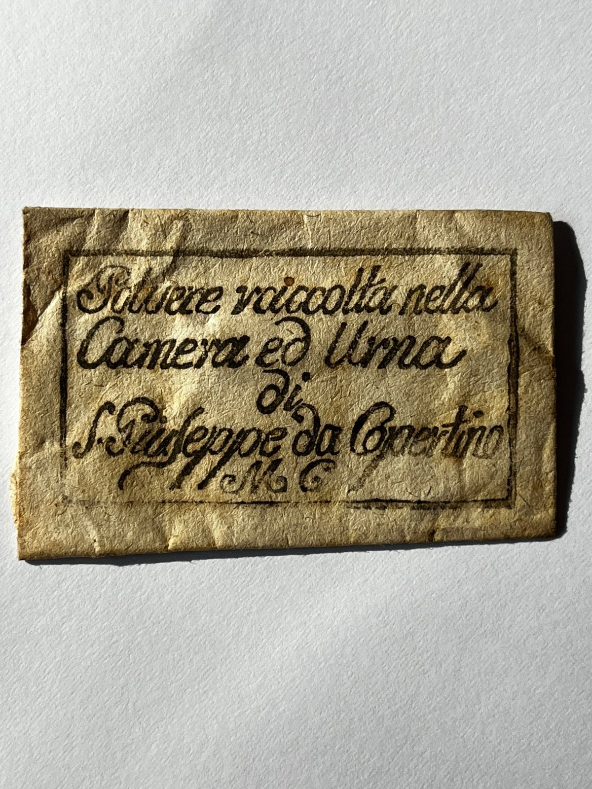 Antieke lakverzegelde relikwie H. Jozef van Copertino, Antiek en Kunst, Antiek | Religie, Ophalen of Verzenden