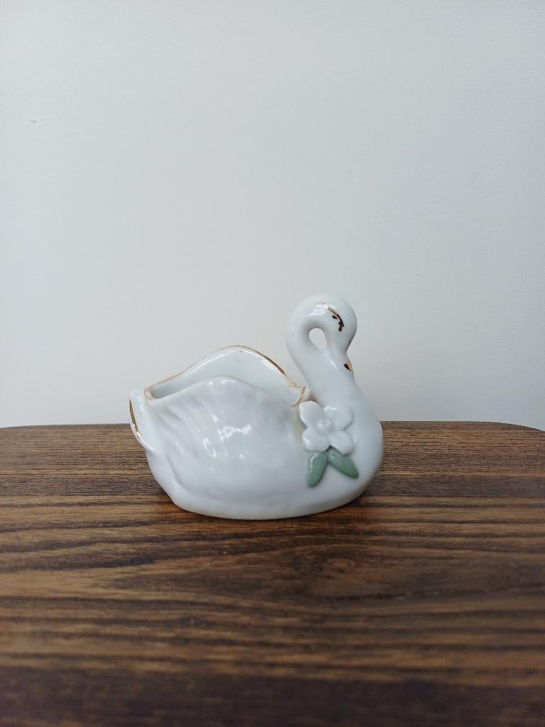 Vintage zwaan potje, Antiek en Kunst, Antiek | Keramiek en Aardewerk, Ophalen of Verzenden