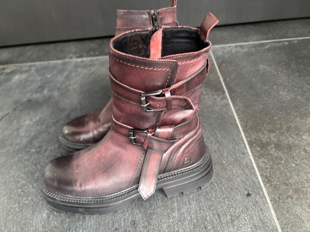 Bullboxer laarzen Bordeaux rood maat 39, Hoge laarzen, Verzenden, Zo goed als nieuw, Bullboxer