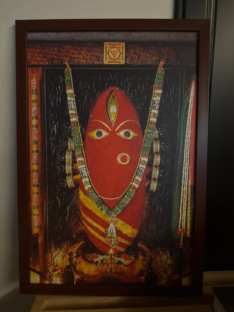 Ingelijste Hindoeïstische Godin Devi, Ophalen of Verzenden