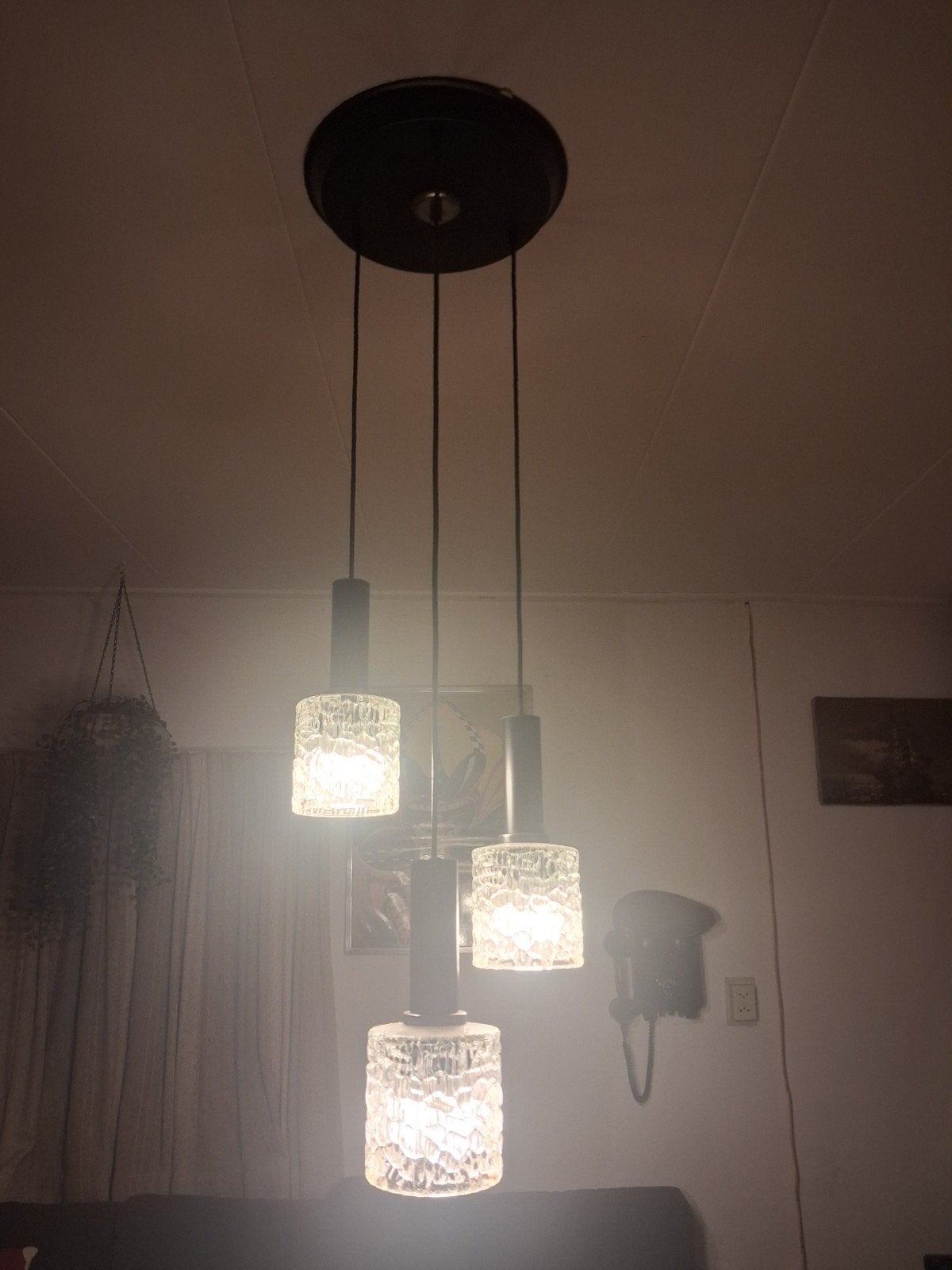 vintage cascade hanglamp, Antiek en Kunst, Ophalen of Verzenden