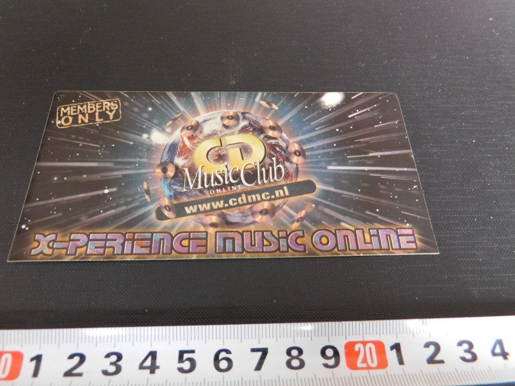 sticker CD Music Club X-Perience Music Online, Verzamelen, Stickers, Ophalen, Zo goed als nieuw