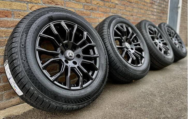 Mercedes Sprinter Crafter 18 inch verzwaard velgen zwart, Niet ingevuld, 18 inch, 255 mm, Banden en Velgen