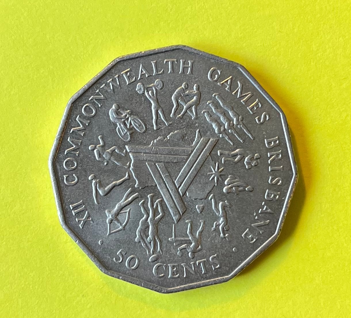 Australische 50 Cent munt - XII Commonwealth Games 1982, Postzegels en Munten, Ophalen of Verzenden, Losse munt