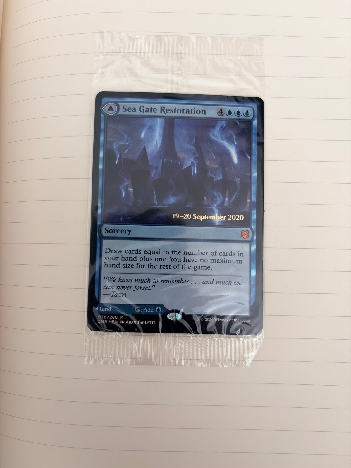 Magic: The Gathering - Sea Gate Restoration, Ophalen of Verzenden, Zo goed als nieuw, Losse kaart