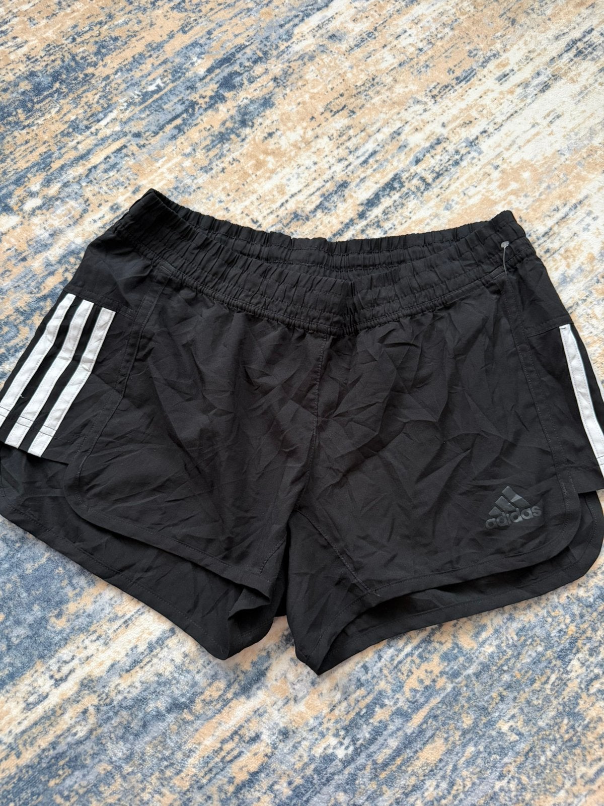 adidas Unisex Black & White Marathon 20 Running Shorts | S, Zwart, Overige typen, Ophalen of Verzenden, Zo goed als nieuw