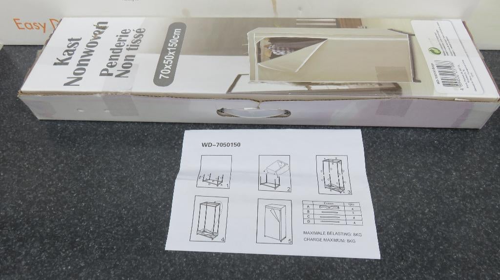 Demontabele kledingkast 70x50x150., Huis en Inrichting, Kasten | Kledingkasten, Nieuw, 150 tot 200 cm, 25 tot 50 cm, 50 tot 100 cm