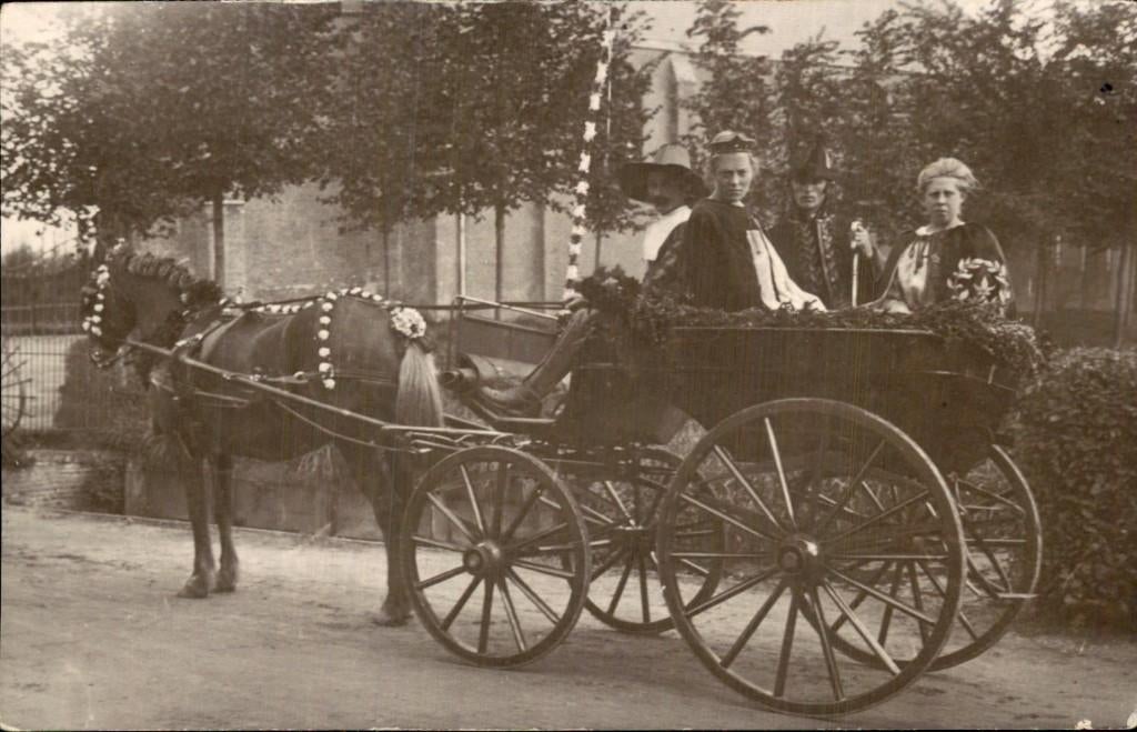 Berkenwoude - Fotokaart - Paard Koets Wagen Feest, Ophalen of Verzenden, Voor 1920, Ongelopen, Zuid-Holland