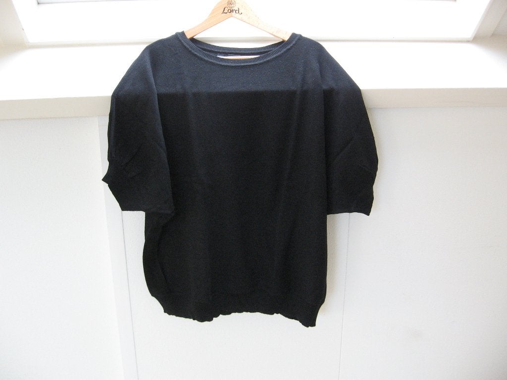Nw zwart gebreid truitje kort mouw 48 50 body flirt €15,-, Ophalen of Verzenden, Nieuw, Zwart