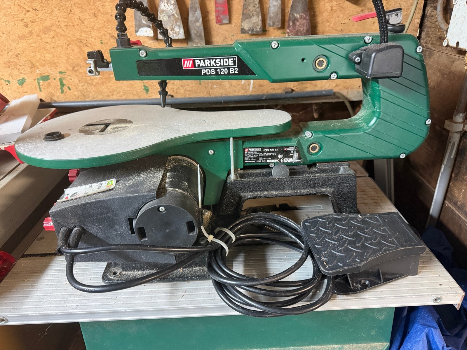 Parkside PDS 120 B2 Figuurzaagmachine, Ophalen, Minder dan 30 mm, Gebruikt, Figuurzaag