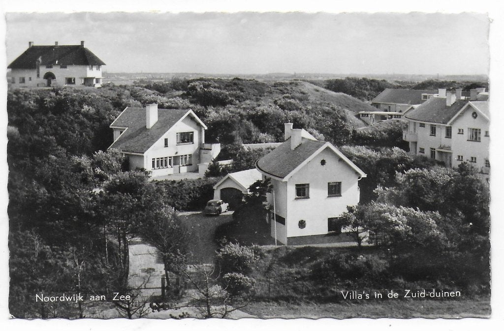 Noordwijk aan Zee Villa's oude ongelopen ansichtkaart B7094, Ophalen of Verzenden, 1940 tot 1960, Ongelopen, Zuid-Holland