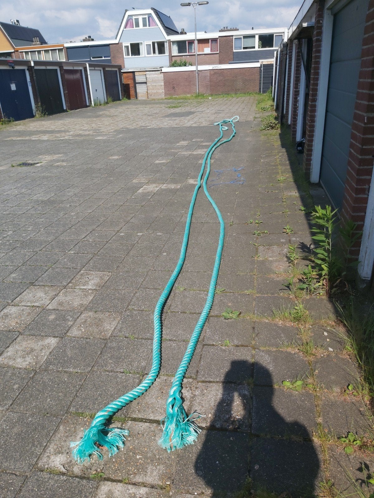 32 meter zgan nylon afzet koort, Tuin en Terras, Ophalen of Verzenden, Zo goed als nieuw