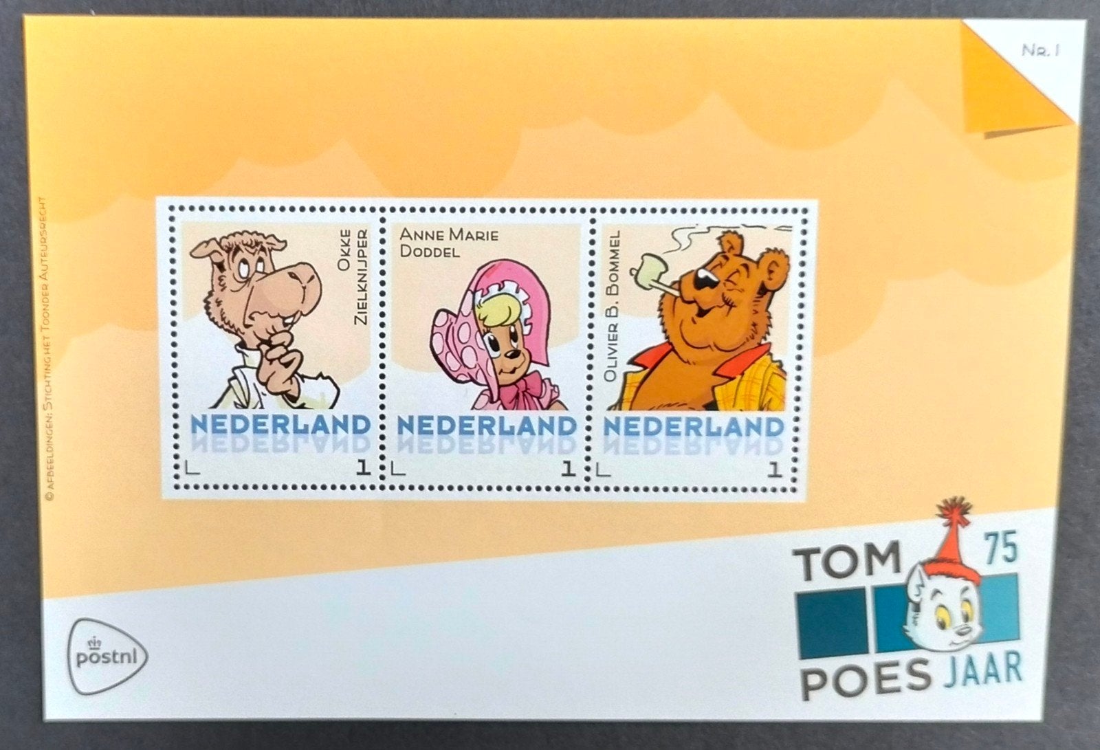 Persoonlijke Postzegels Vel Tom Poes 75 Jaar Postfris., Postzegels en Munten, Postzegels | Nederland, Verzenden, Postfris