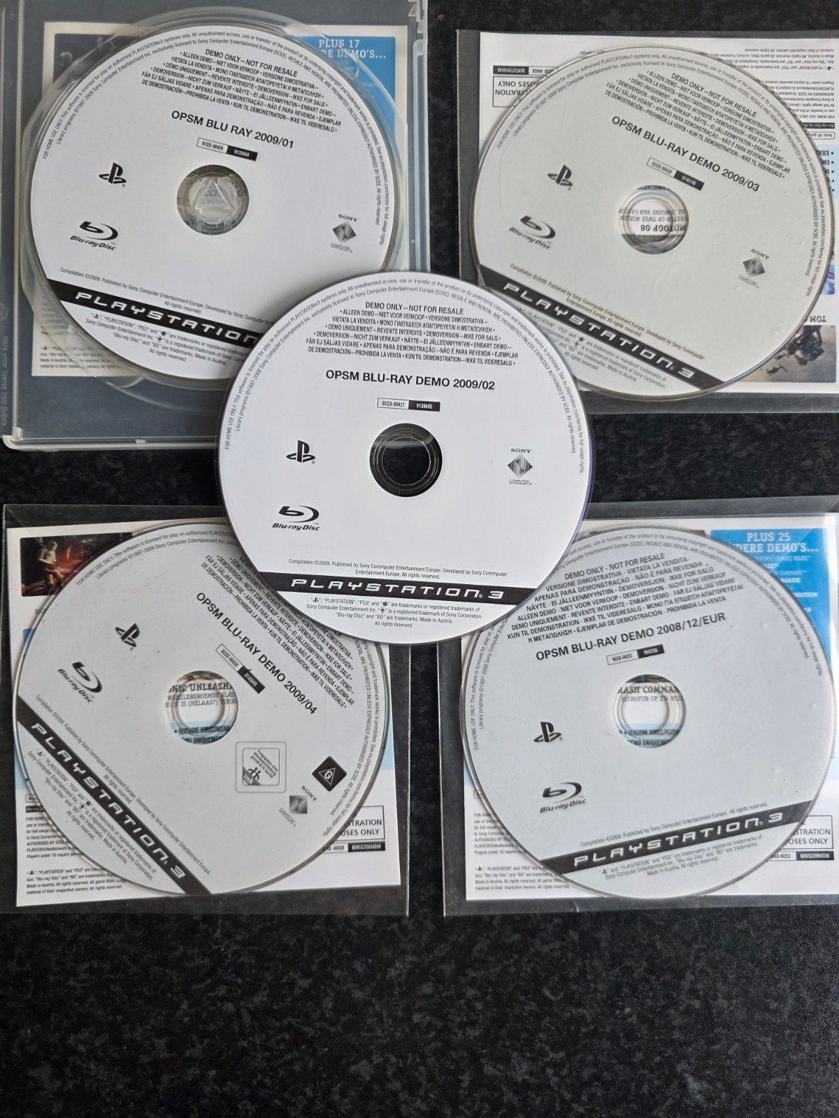 5 PlayStation 3 demo discs +1 origineel PlayStation 3 hoesje, Spelcomputers en Games, Ophalen, Zo goed als nieuw