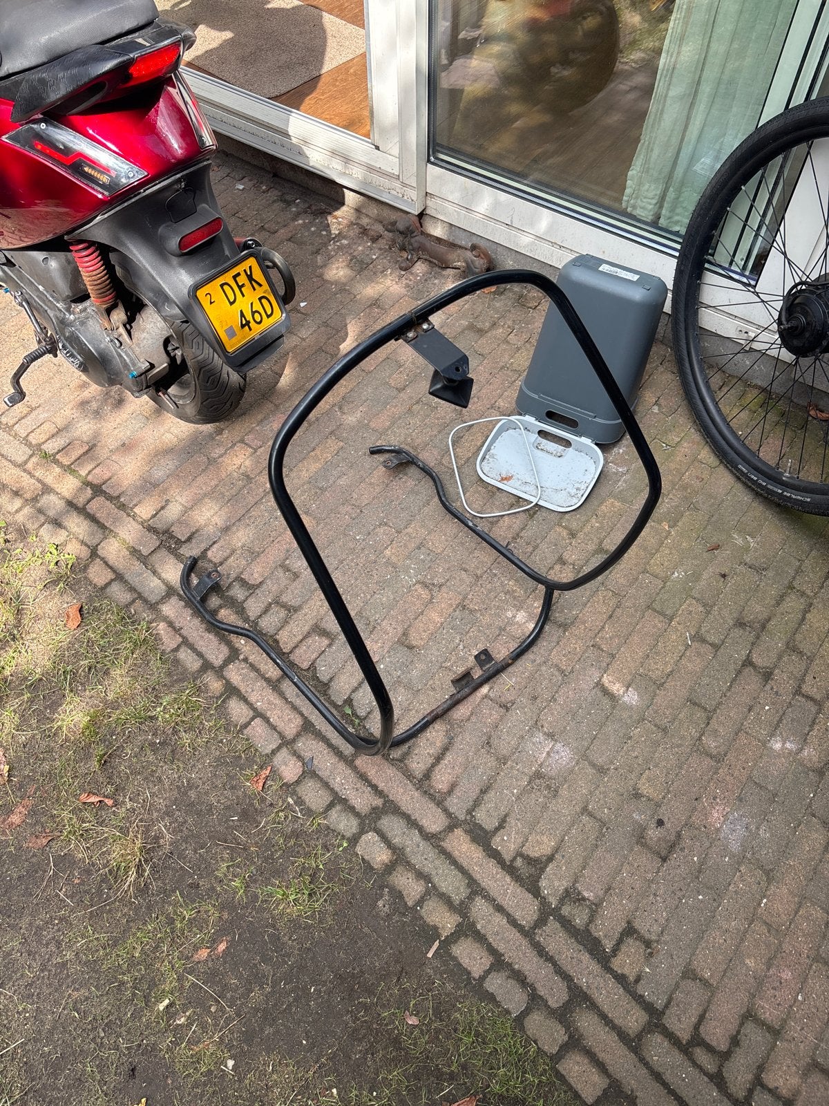 Valbeugel zwart voor Vespa Sprint/Primavera, Fietsen en Brommers, Brommeronderdelen | Scooters, Ophalen, Gebruikt, Overige typen
