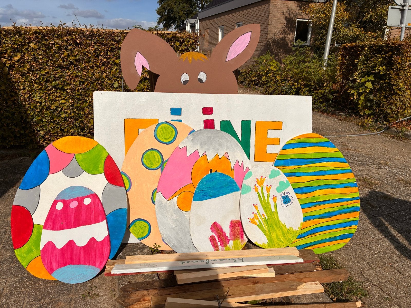 Decoratie straat Pasen, Diversen, Ophalen of Verzenden, Zo goed als nieuw