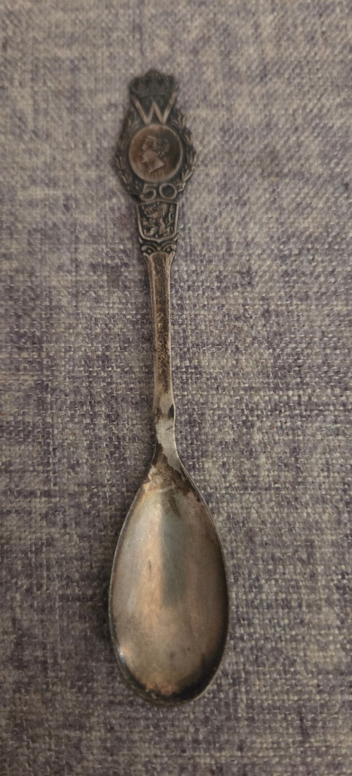 verzilverd lepeltje Wilhelmina, Ophalen of Verzenden
