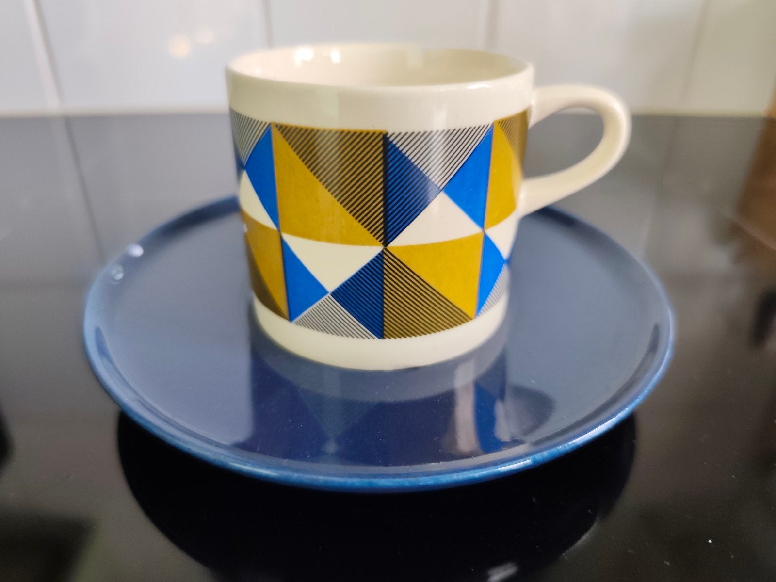 Melitta midcentury keramieken kop en schotel, Ophalen of Verzenden