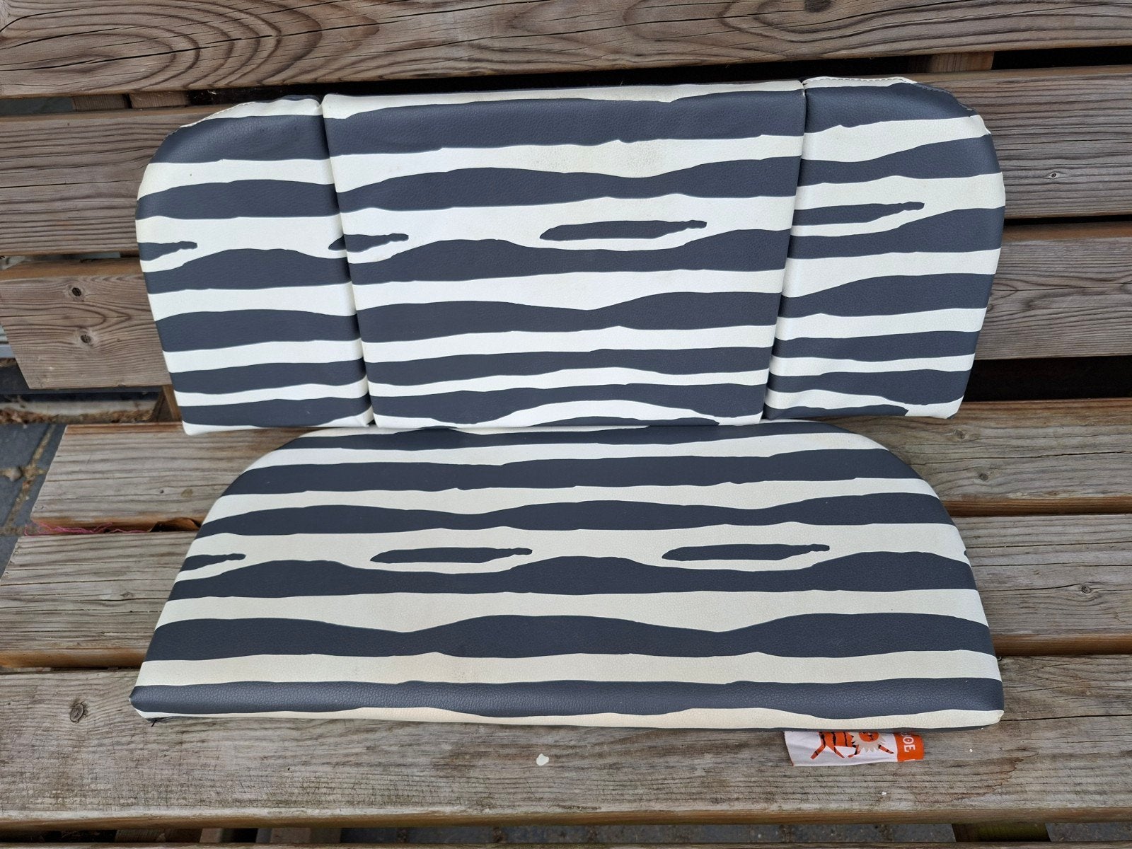 Zebra kussenset voor bakfiets (babboe), Ophalen of Verzenden, Gebruikt, Kinderkar, 80 kg of meer