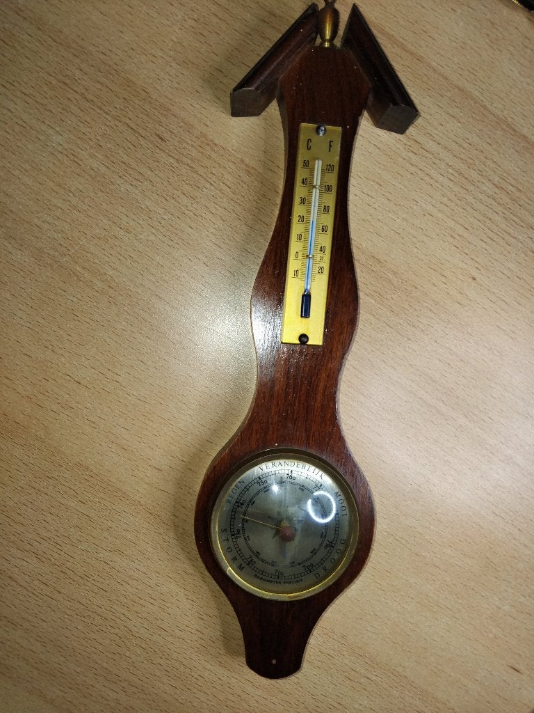 Banjo Barometer / Weerstation – Vintage, Ophalen of Verzenden