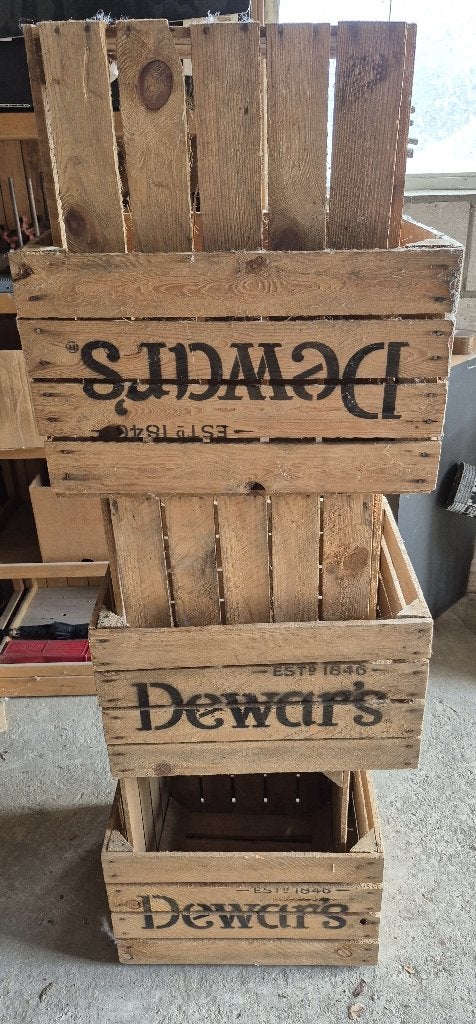 Dewar's Scotch Whiskey Houten Kisten 4ST, Ophalen of Verzenden, Zo goed als nieuw, Gebruiksvoorwerp