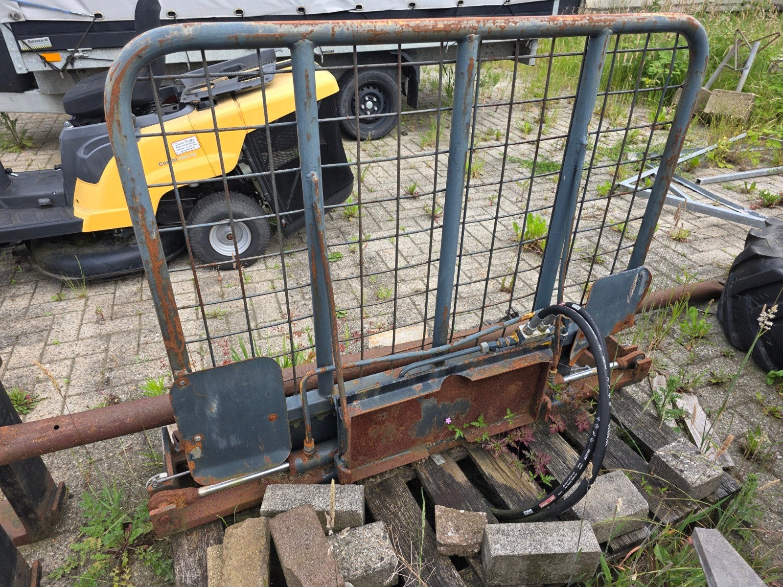 Stenenklem knickmops rolmops en lange vorken voor heftruck, 100 liter of meer, Ophalen, Transportkar