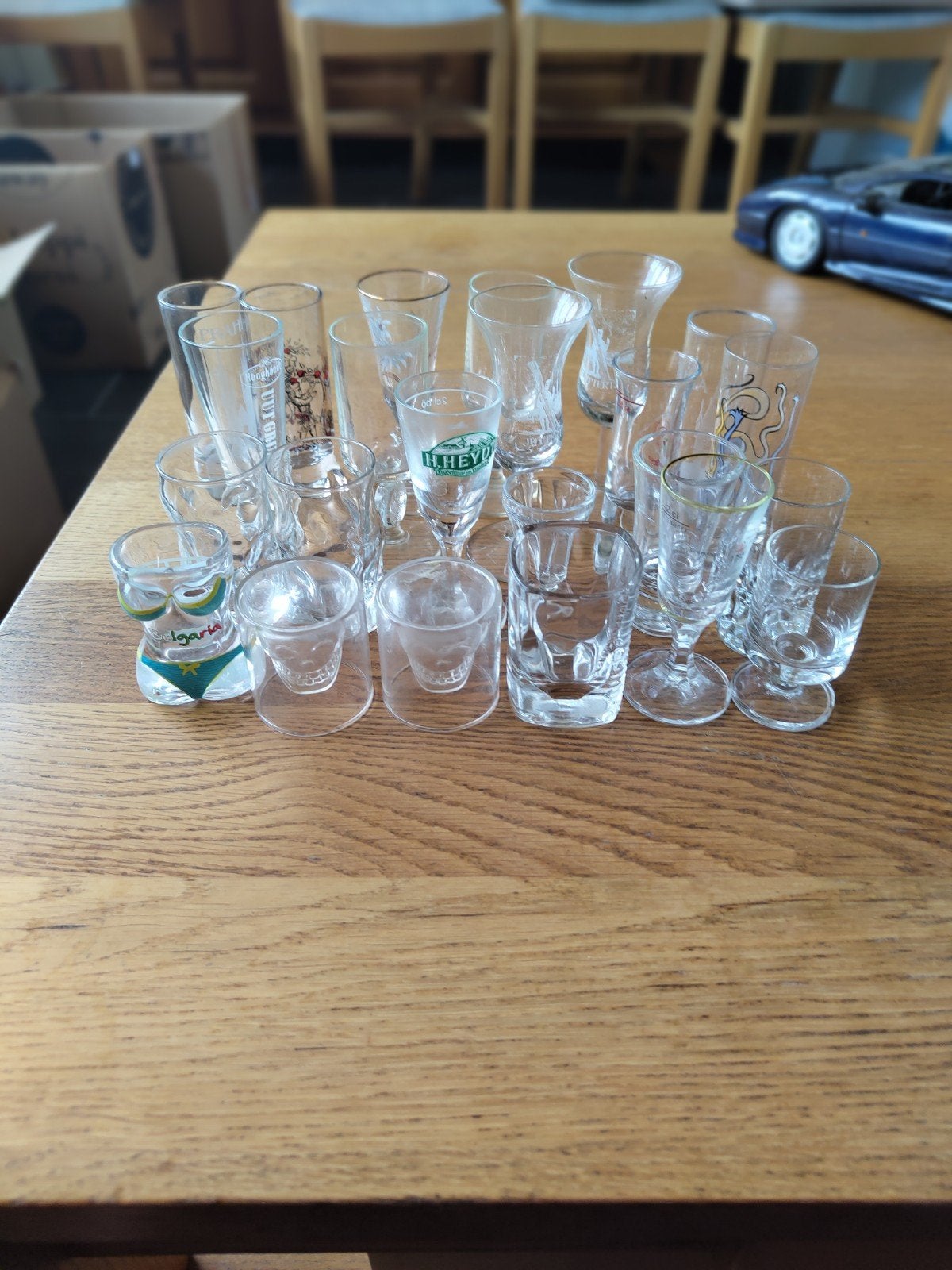 Verzameling van diverse borrelglaasjes, Ophalen, Gebruikt, Borrel- of Shotglas