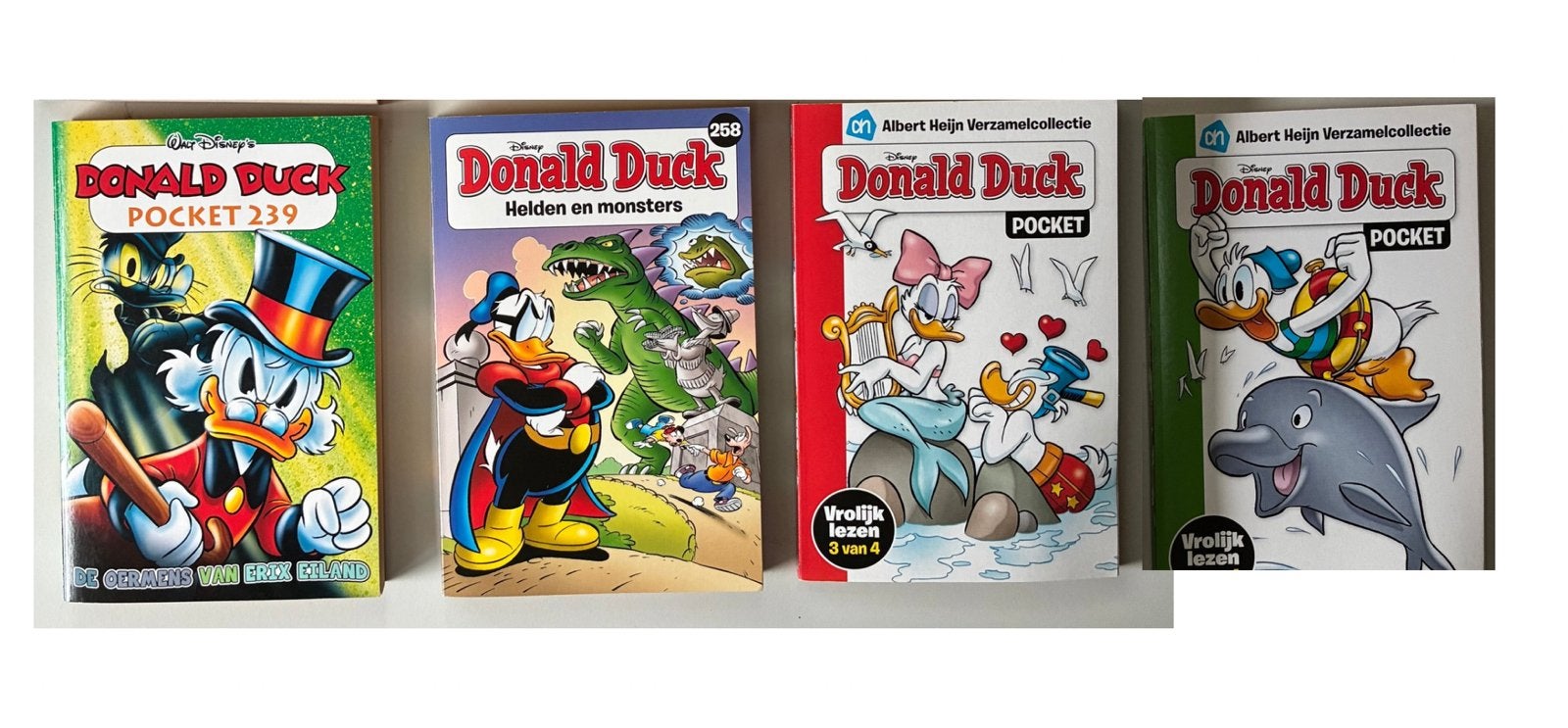 4 x Donald Duck pocket, Walt Disney, Ophalen of Verzenden, Zo goed als nieuw, Meerdere stripboeken