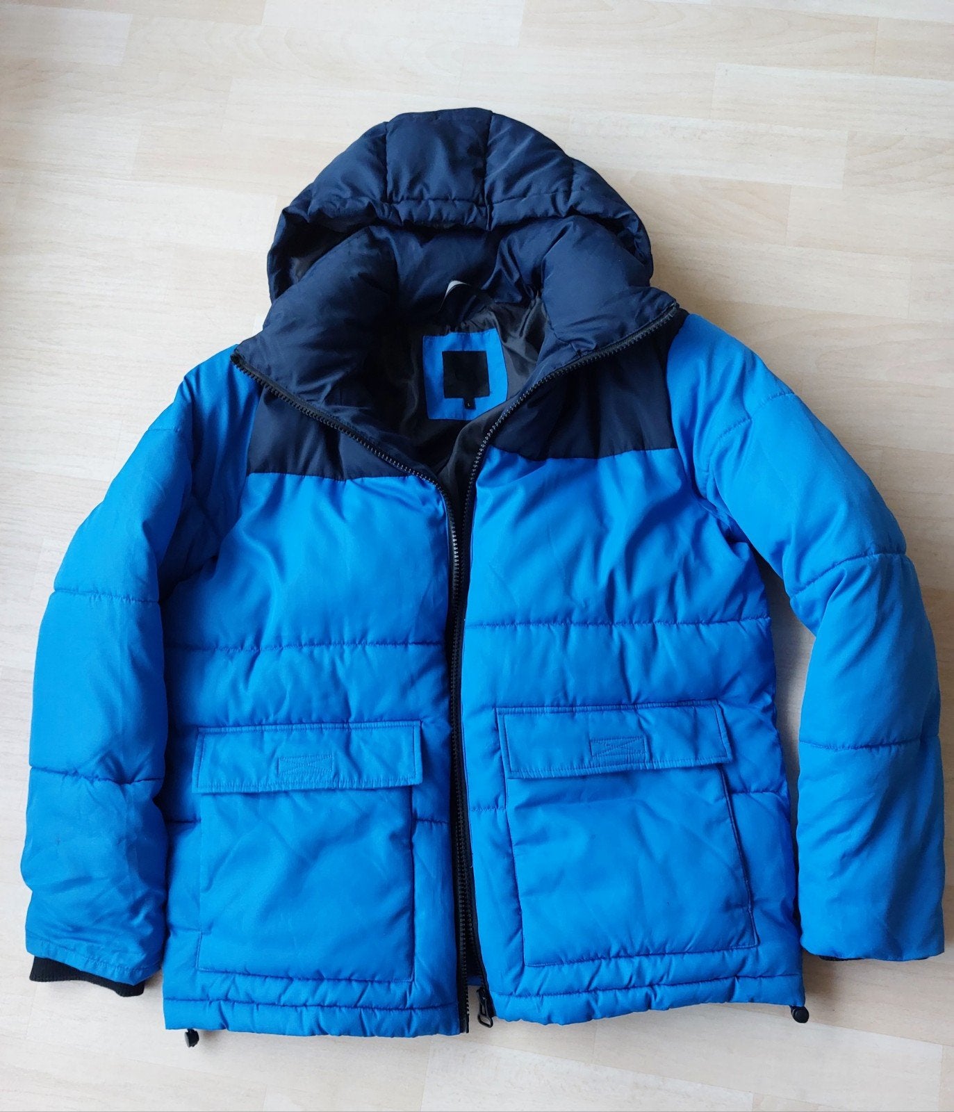 CenA zgan heren winterjas maat L., Maat 52/54 (L), Blauw, Zo goed als nieuw, C&A
