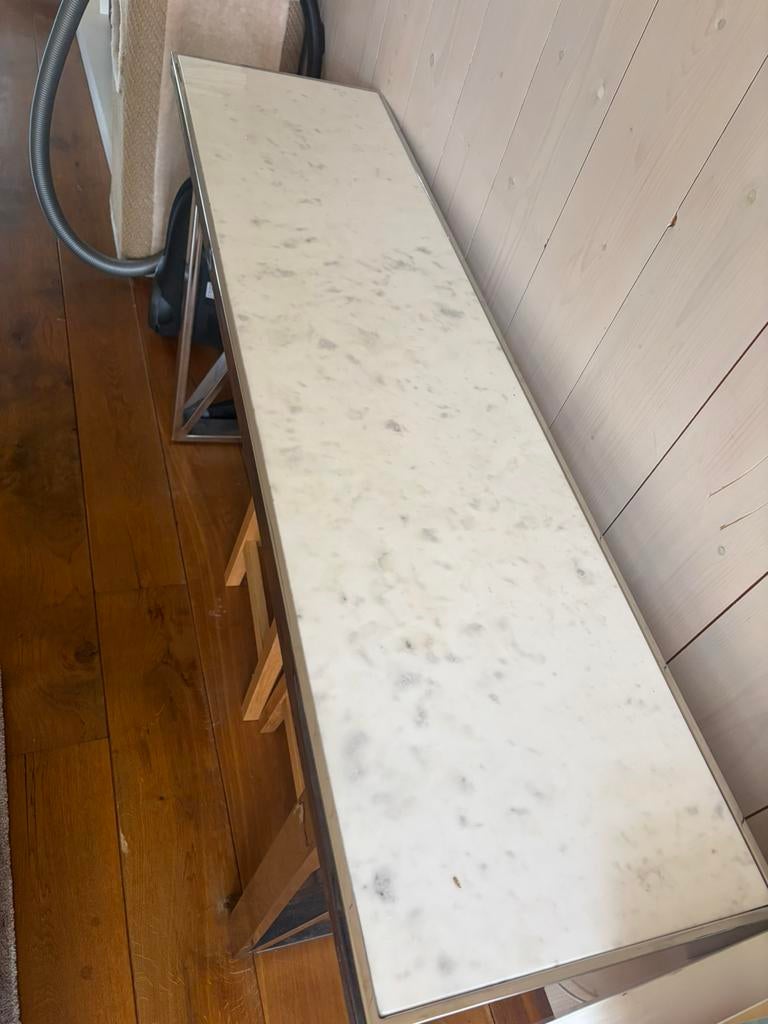 Prachtige marmeren bijzettafel/ console tafel, Ophalen, Zo goed als nieuw
