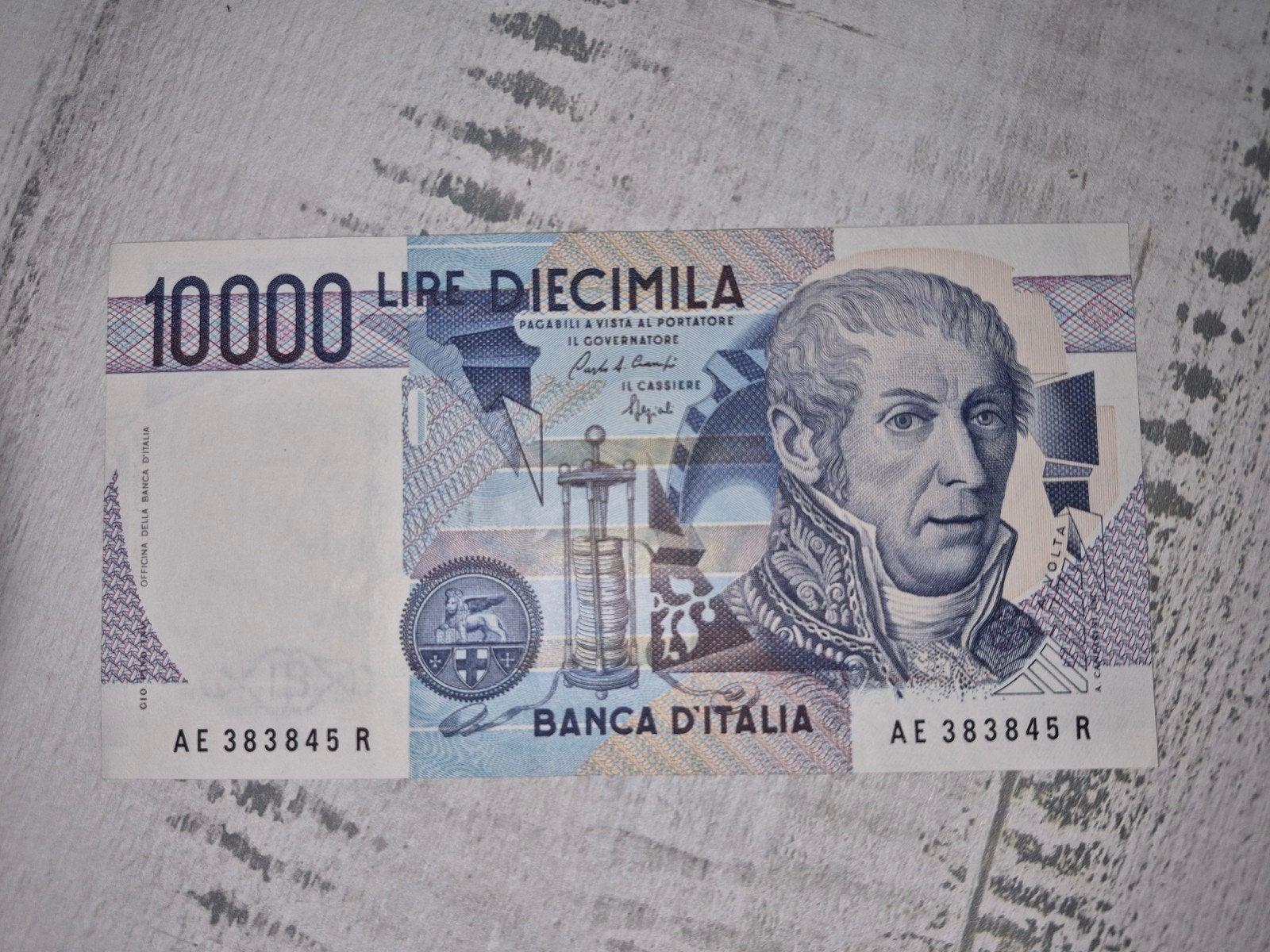 Italië 10000  Lire 1984 - Alessandro Volta, Ophalen of Verzenden, Italië, Los biljet