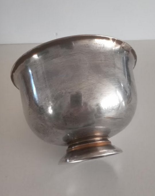 Verzilverde bowling bokaal 1961 met stoffen plaquette, Verzenden