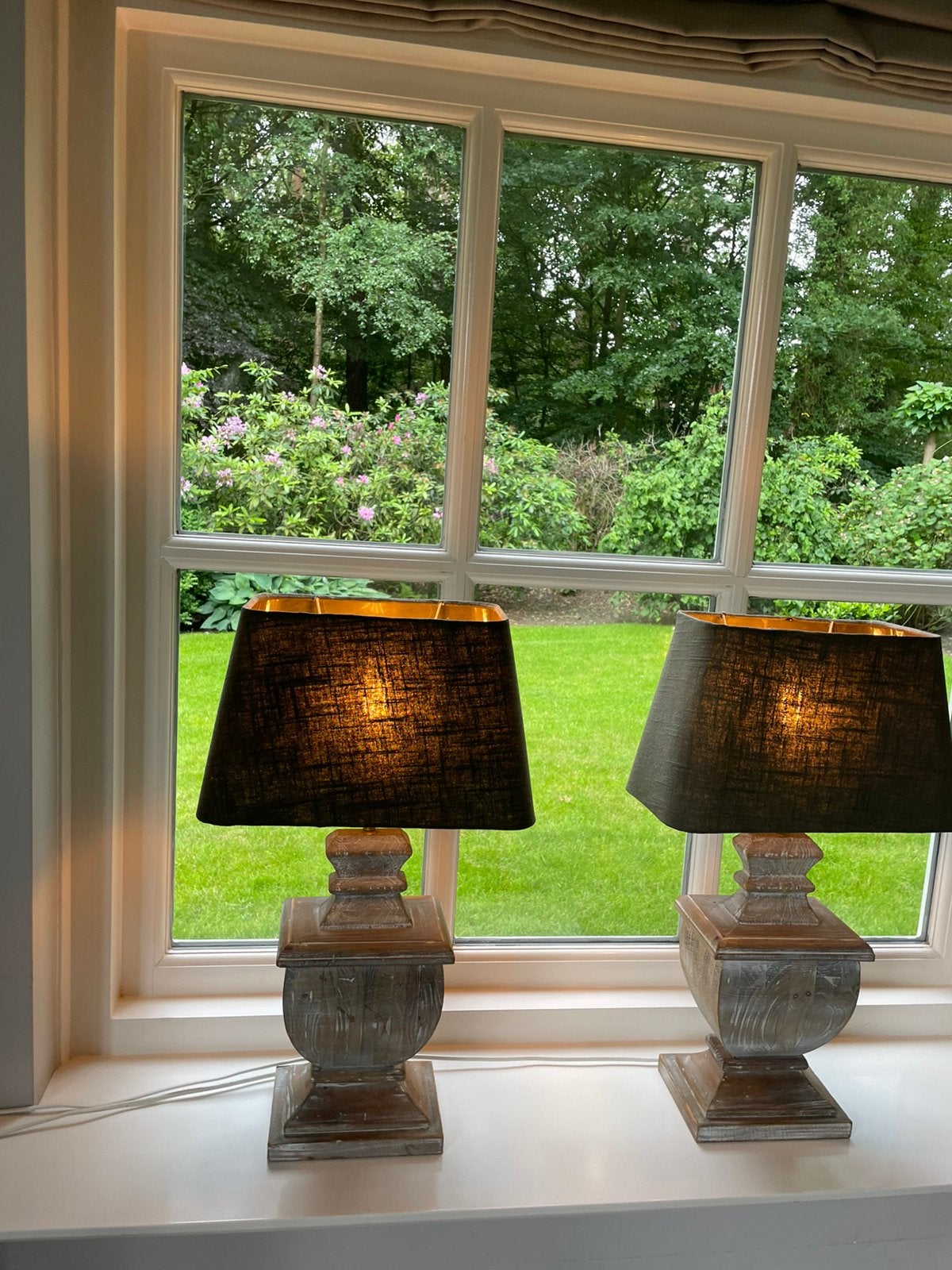 2 mooie staande lampen, Huis en Inrichting, Lampen | Tafellampen, 50 tot 75 cm, Ophalen of Verzenden, Hout, Landelijk