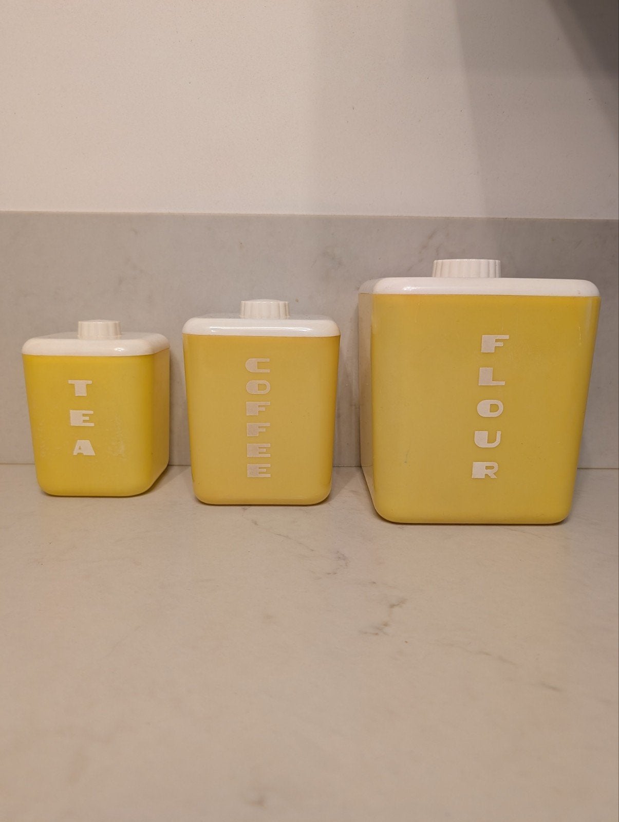 Vintage set Lustro-Ware voorraadpotten fifties american, Ophalen of Verzenden, Huis en Inrichting