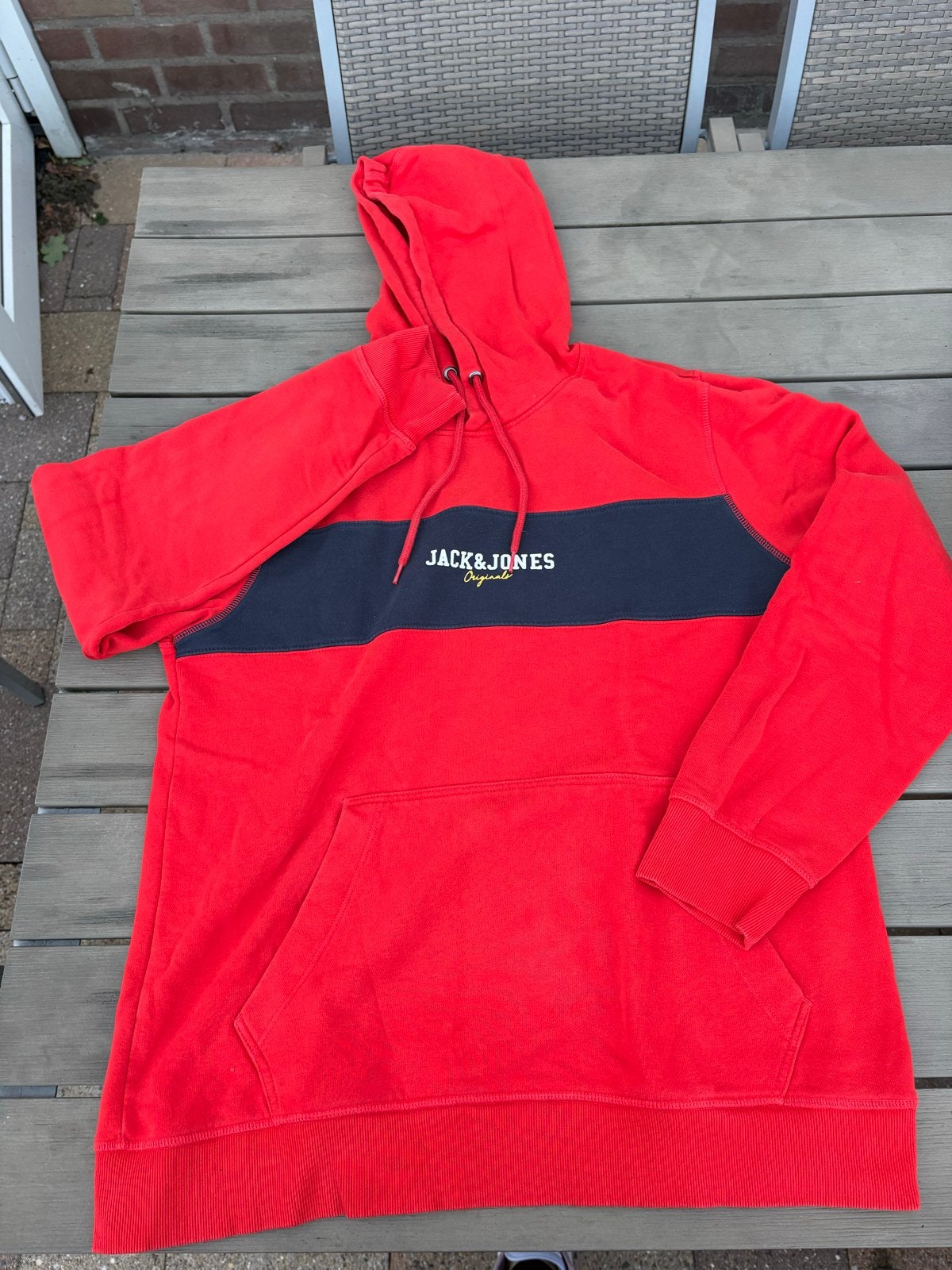 Jack&Jones trui, rood met zwart, maat L, nieuw, Ophalen of Verzenden, Nieuw, Maat 52/54 (L), Rood