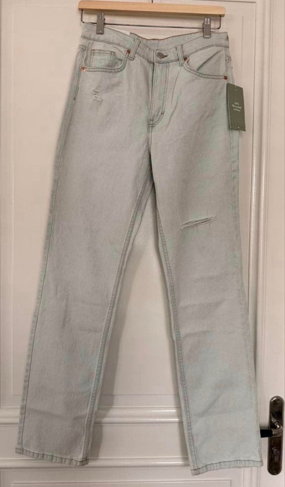 H&M Vintage Straight High Waist Jeans - Nieuw met kaartjes, Kleding | Dames, Maat 38/40 (M), Blauw, Ophalen of Verzenden, Zo goed als nieuw