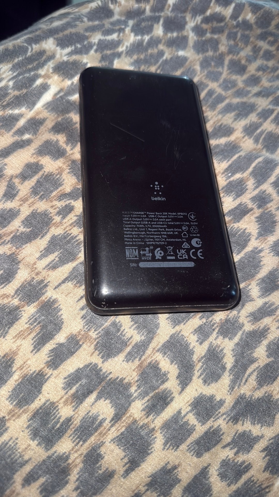 Belkin BoostCharge Powerbank 20.000 mAh (Zwart), Ophalen of Verzenden, Zo goed als nieuw