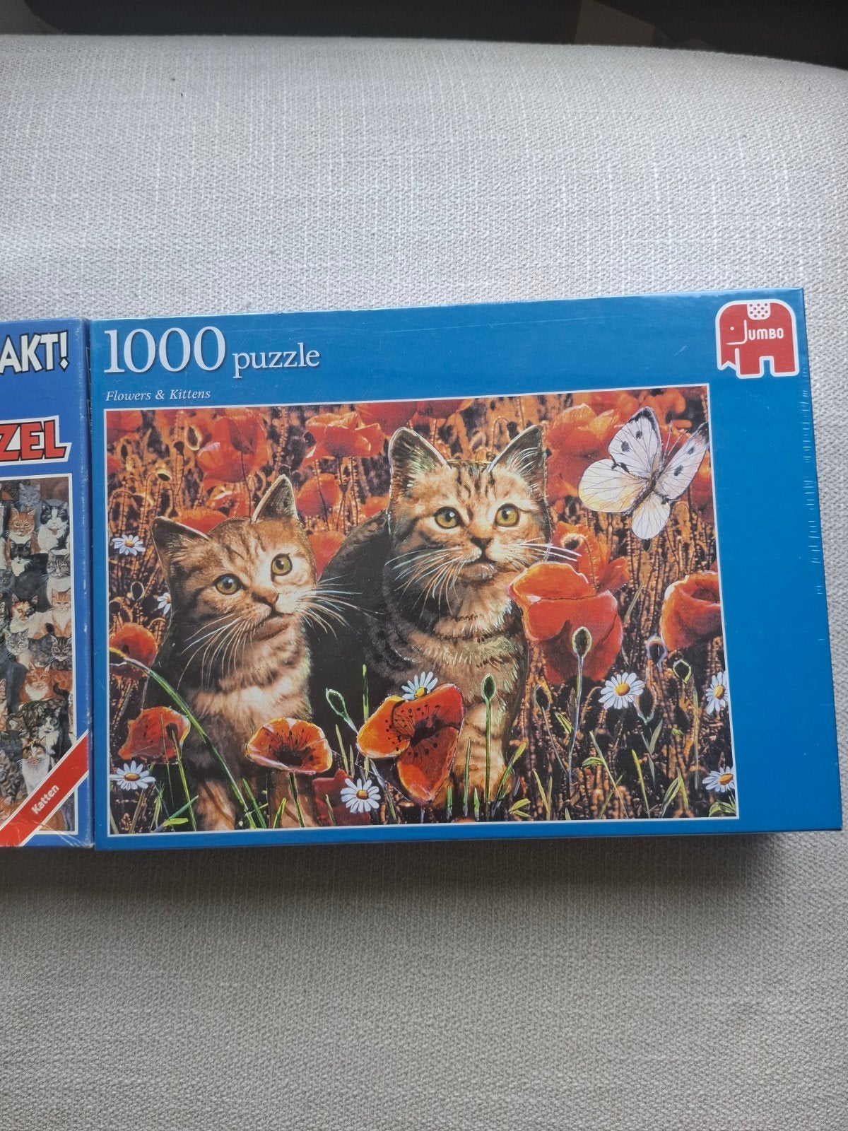 Legpuzzel 1000 en 529 stukjes: Katten, Ophalen of Verzenden, 500 t/m 1500 stukjes, Gebruikt, Legpuzzel