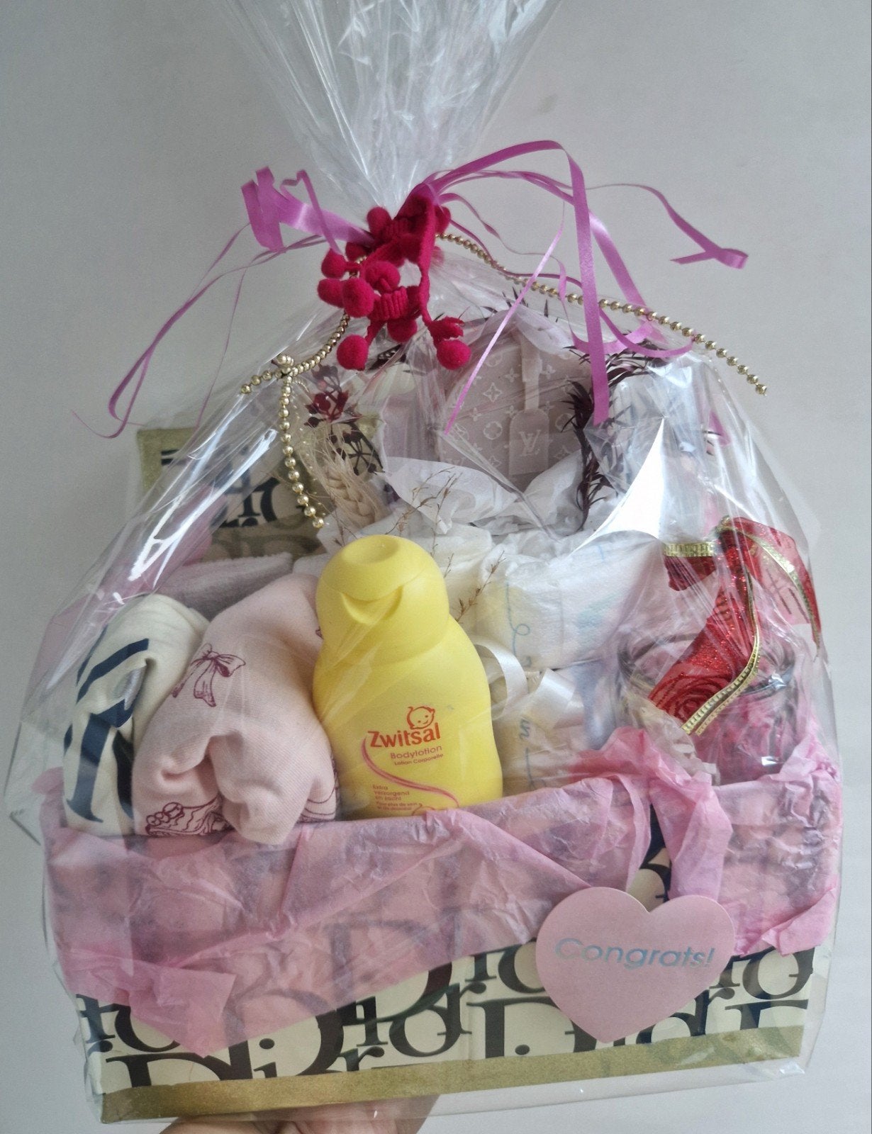 Luxe luiertaart cadeaupakket kraamcadeau babyshower meisje, Ophalen of Verzenden, Nieuw, Kraamcadeau