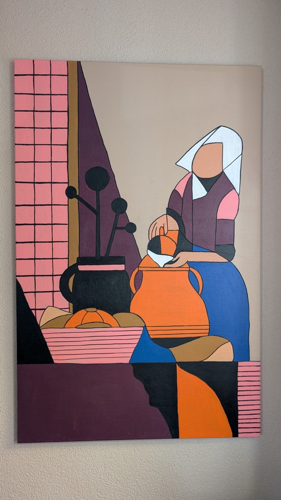 Schilderij melkmeisje, Ophalen of Verzenden
