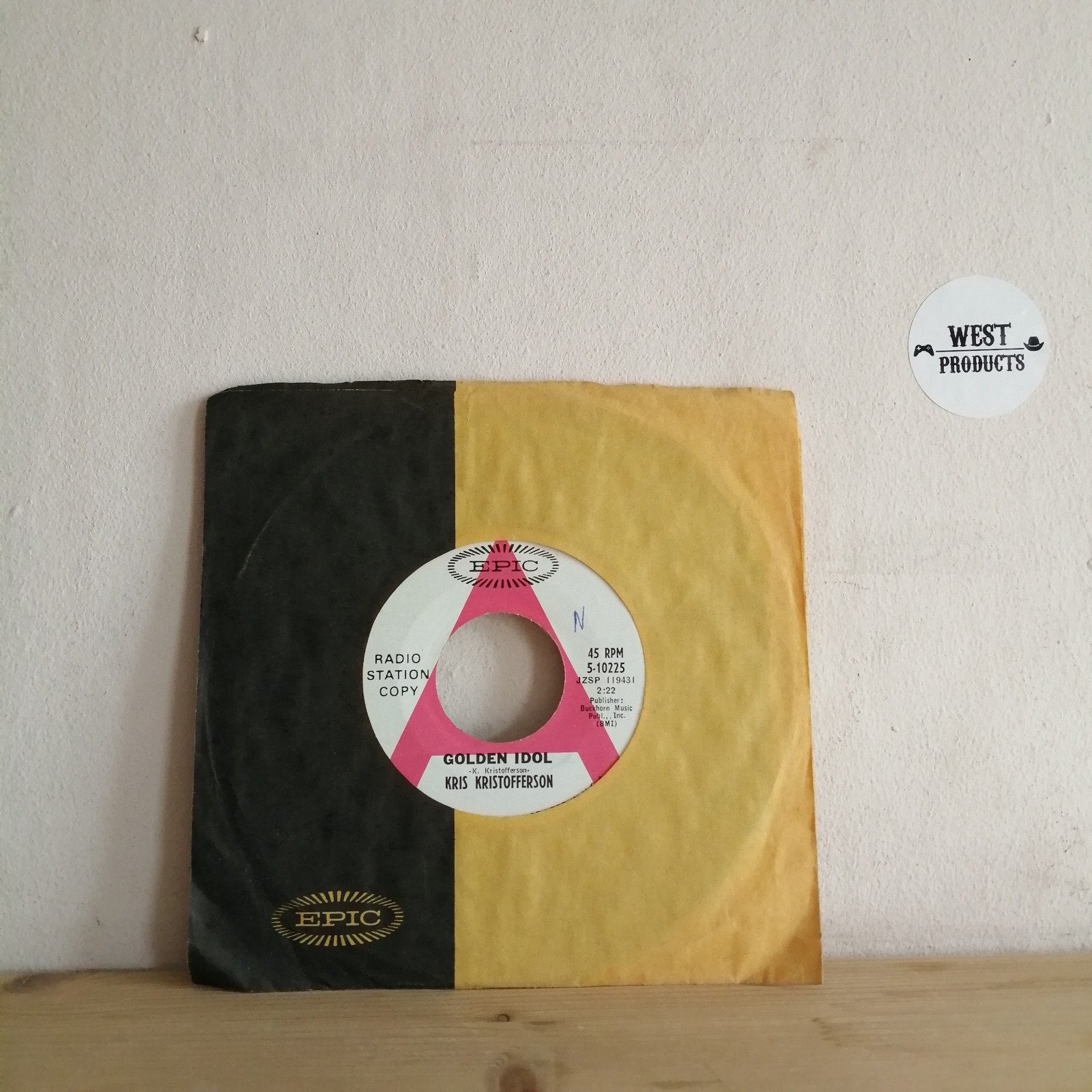 Kris Kristofferson - Golden Idol/Killing Time - Vinyl Single, Gebruikt, 7 inch, Ophalen of Verzenden, Limited edition
