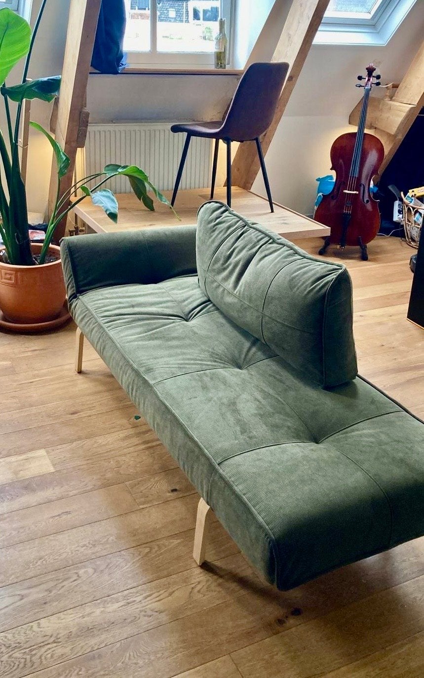 Anno design bank Zeal nieuwstaat (slaapbank), Ophalen, 150 tot 200 cm, Tweepersoons, 75 tot 100 cm