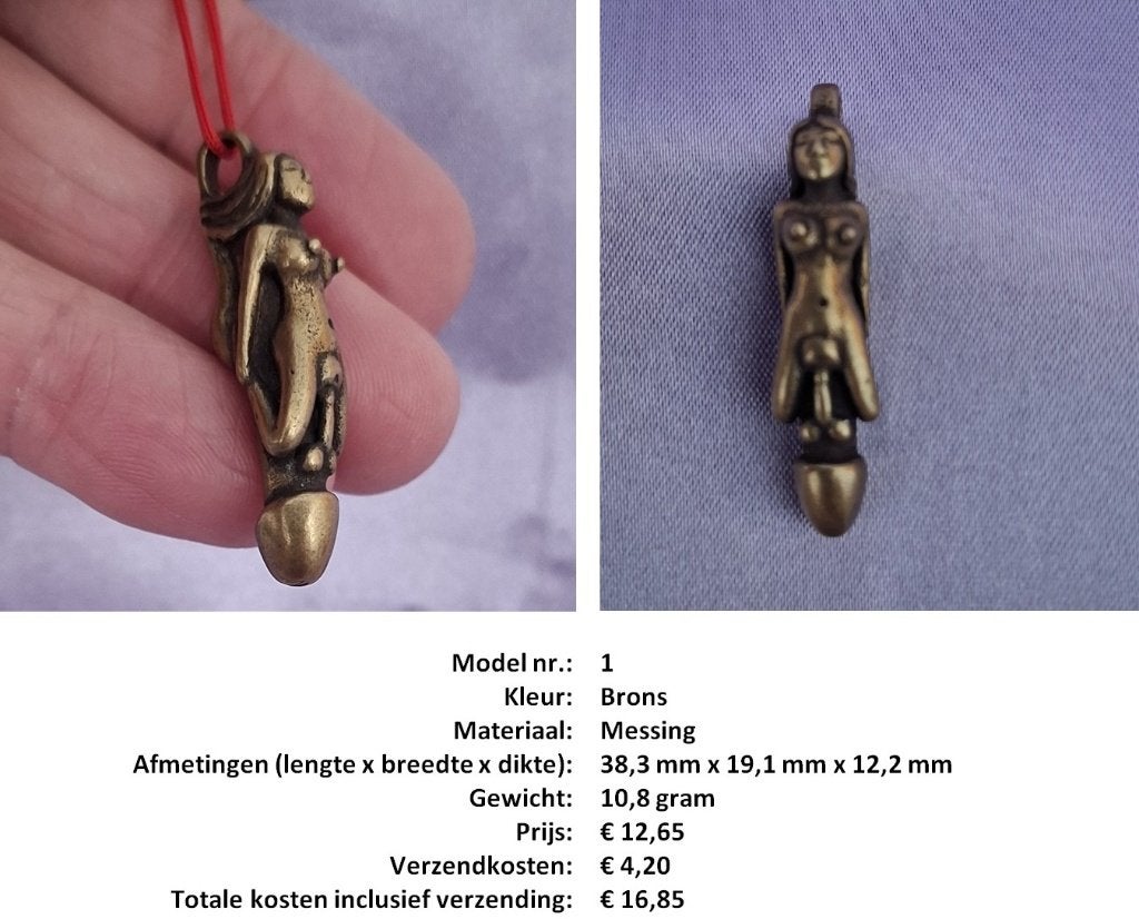 Verschillende erotische kettinghangers - Thaise ‘Palad Khik’, Overige materialen, Verzenden, Nieuw, Overige kleuren