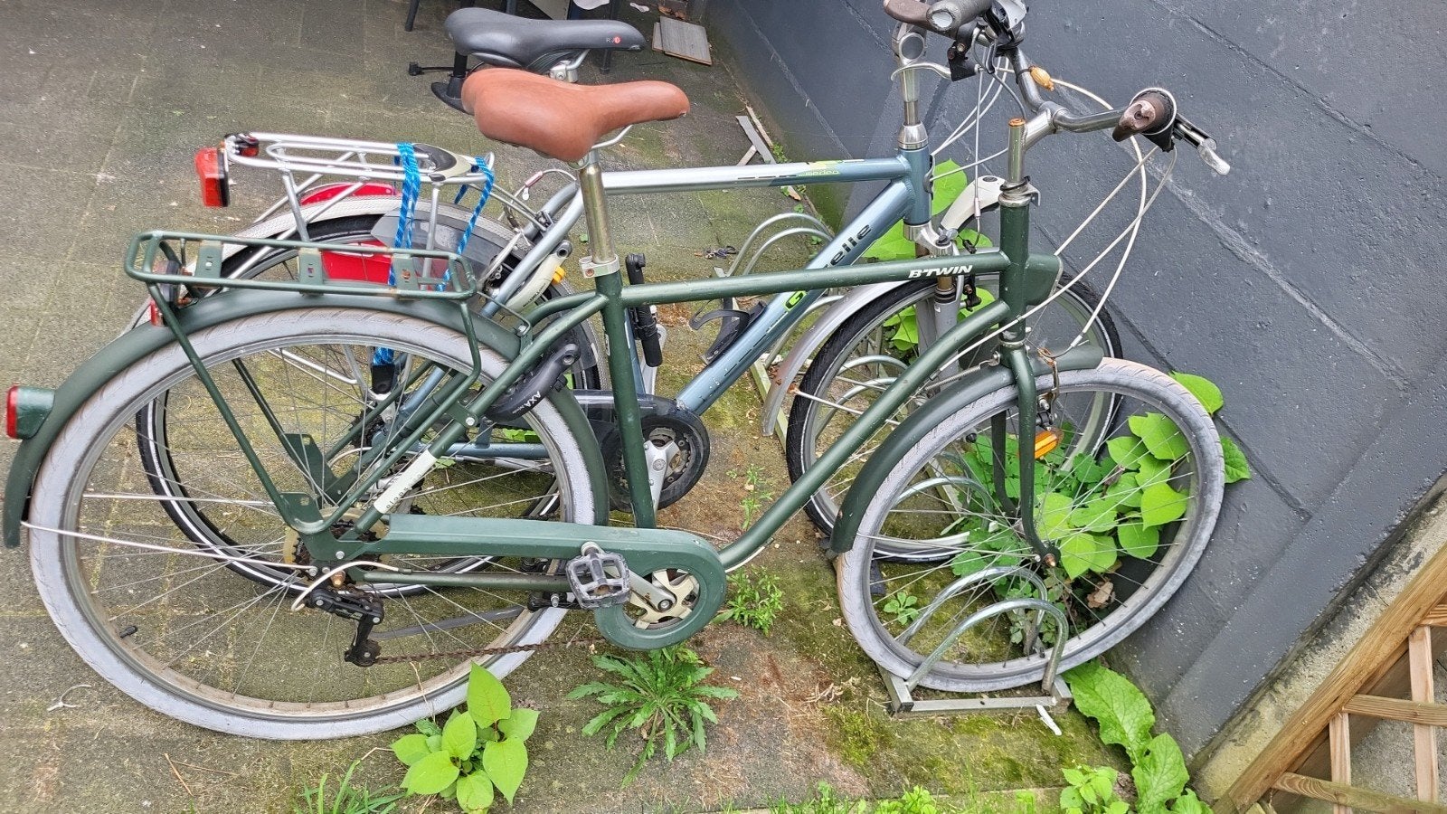 Herenfiets Btwin, groen, Fietsen en Brommers, Velgrem, Versnellingen, Ophalen, Overige merken