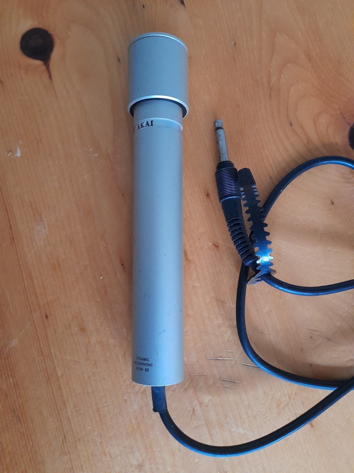 Vintage Akai Dynamische Microfoon - ADM-80, Ophalen of Verzenden, Gebruikt, Overige typen