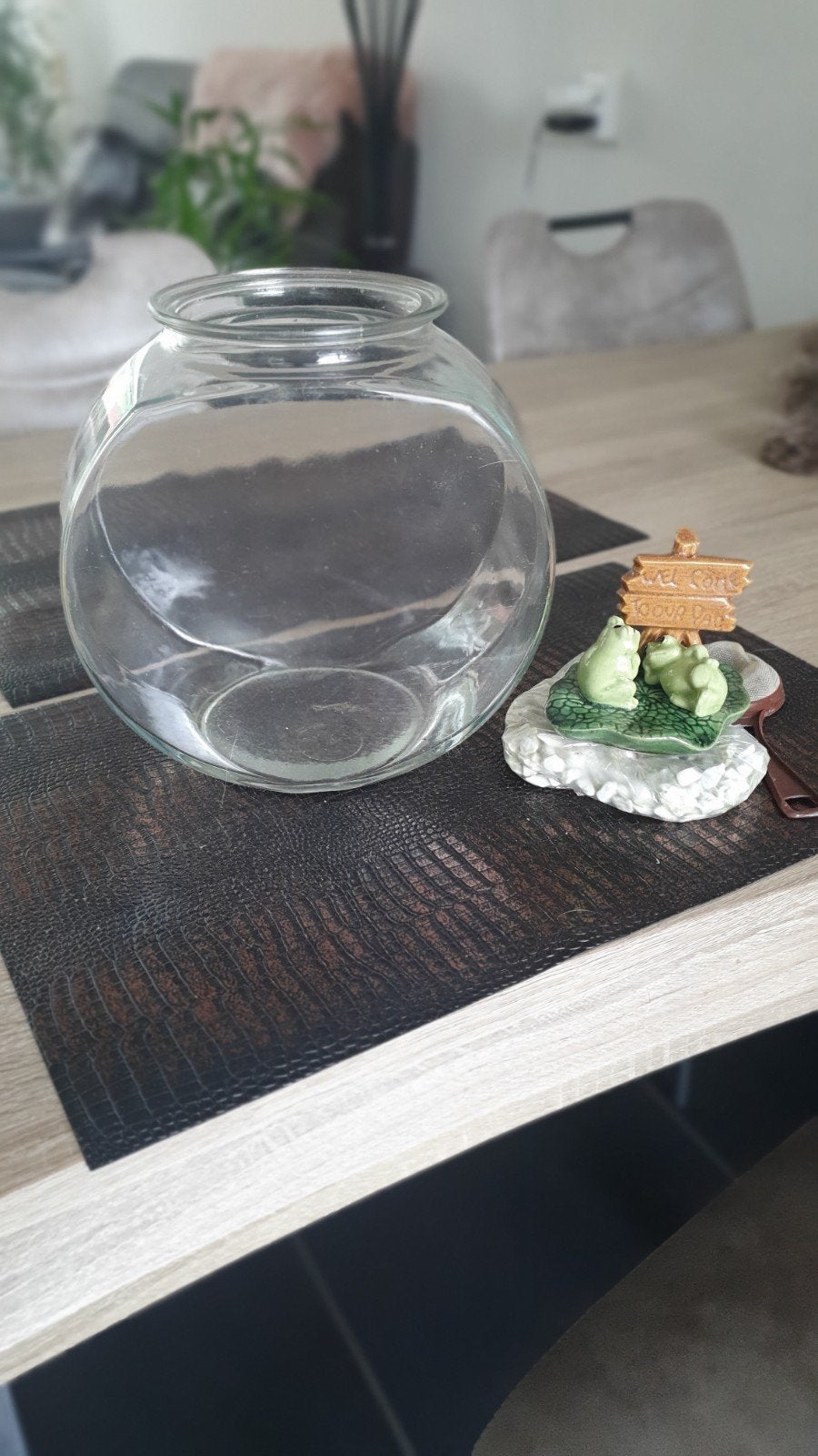 Glazen vissenkom of decoratieve schaal, Ophalen of Verzenden, Zo goed als nieuw, Leeg aquarium
