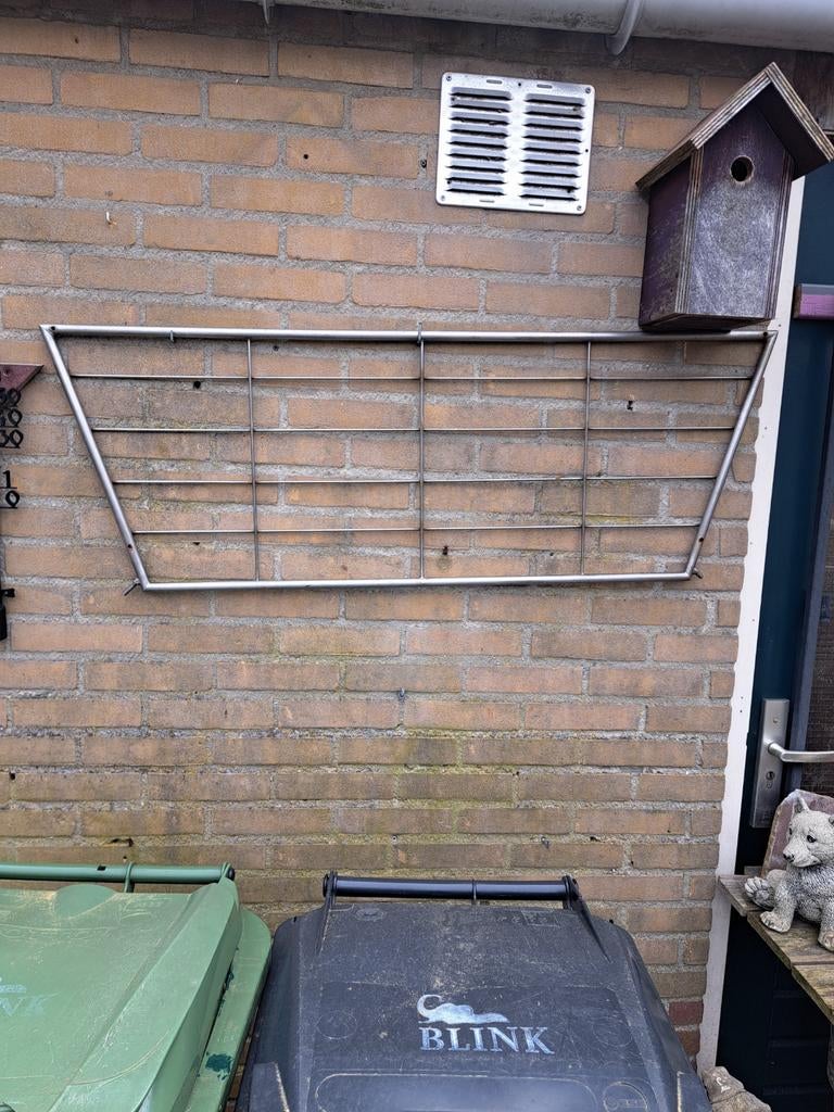 Muurrek  RVS 120x40 cm, Ophalen, Wasrek