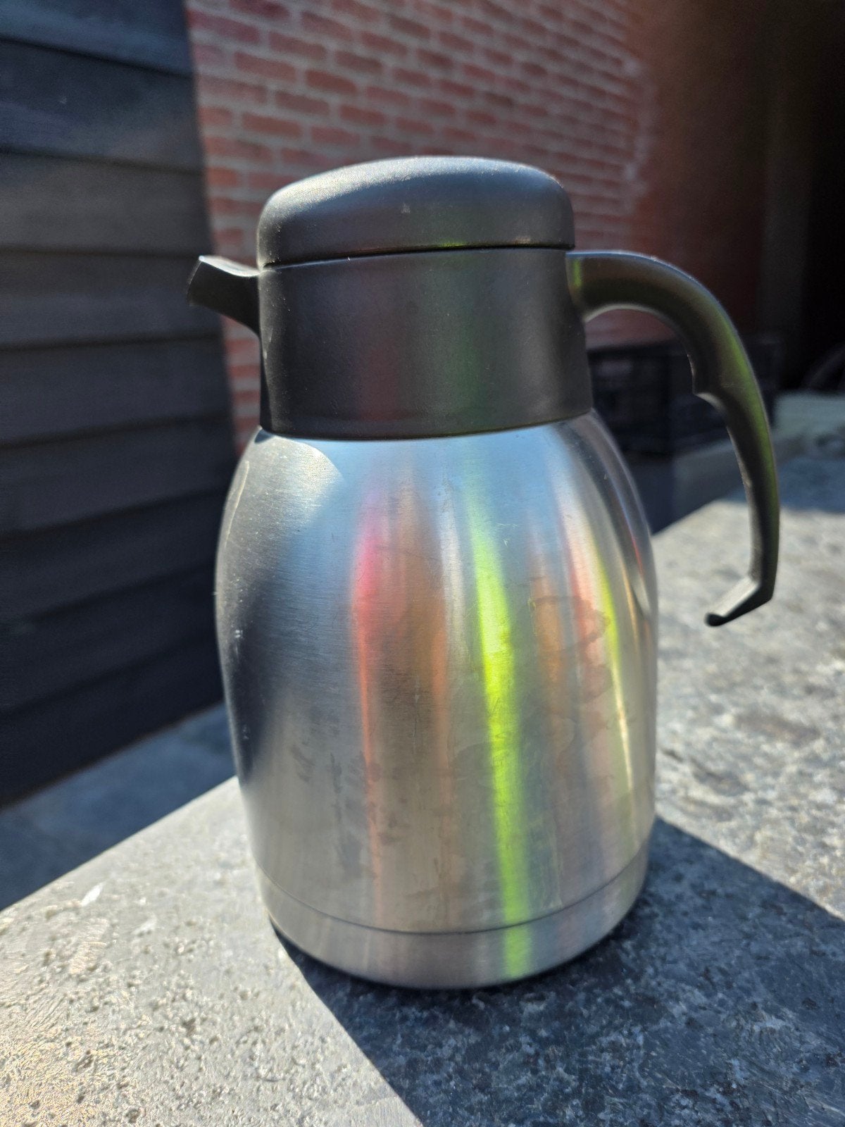Thermoskan RVS - Houdt dranken lang warm of koud, Theepot/fluitketel, Gebruikt, Zilver, Ophalen of Verzenden
