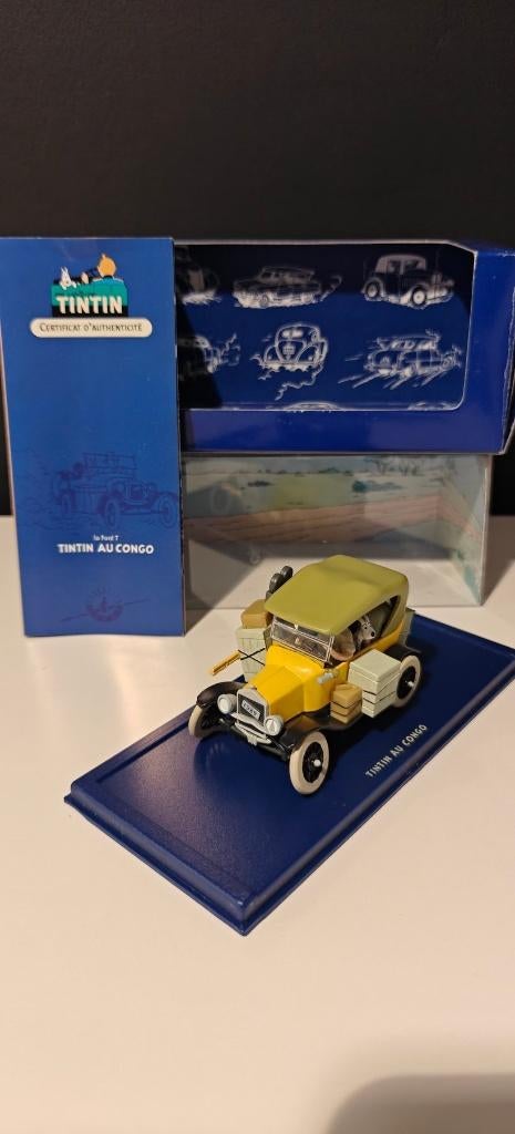 Kuifje 1/43 auto - De Ford T, Ophalen of Verzenden